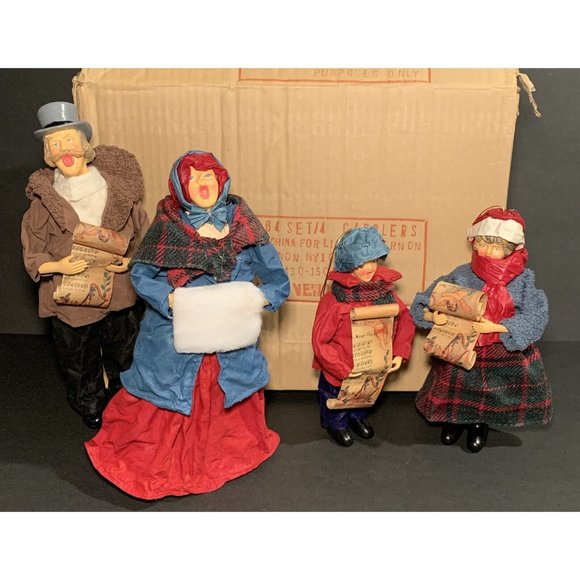Vintage 1990’s Lillian Vernon Christmas Victorian Carolers Set Of Four Rare